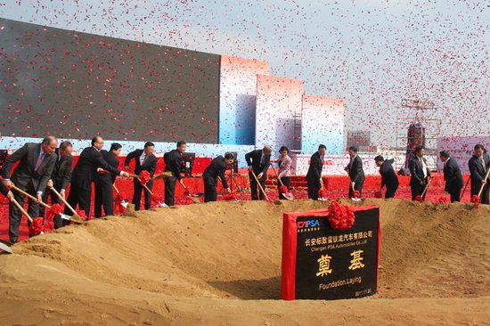 长安标致雪铁龙汽车有限公司成立并奠基